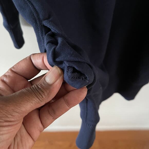 Ralph Lauren Girls Fleece Dress 16 XL Navy Blue Shawl Collar Long Sleeve Casual - Picture 7 of 12